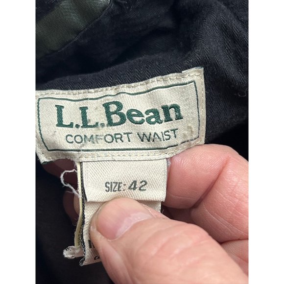 L.L. Bean Mens Brown Corduroy Pants Comfort Waist 42 Straight Retro Western 90s - Picture 3 of 14
